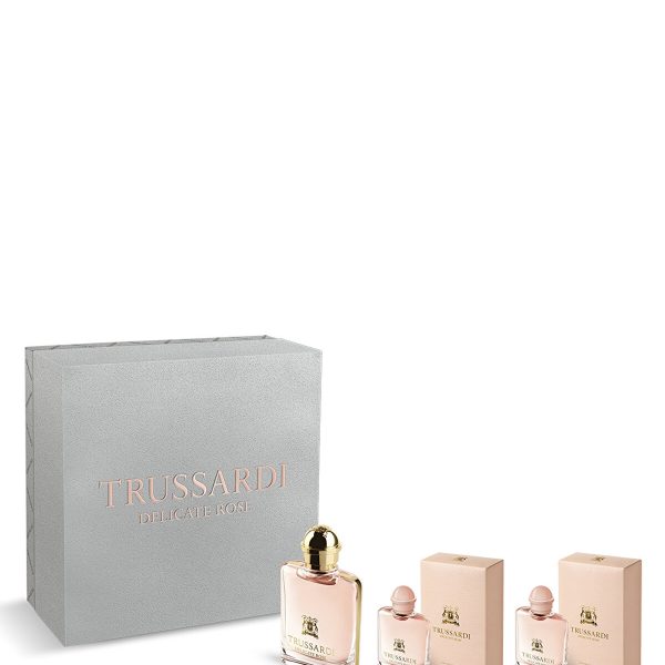 Trussardi Delıcate Rose Urban Mını EDT 50 ml Natural Spray + EDT Natural Spray 2x7 ml Kadın Parfüm Seti